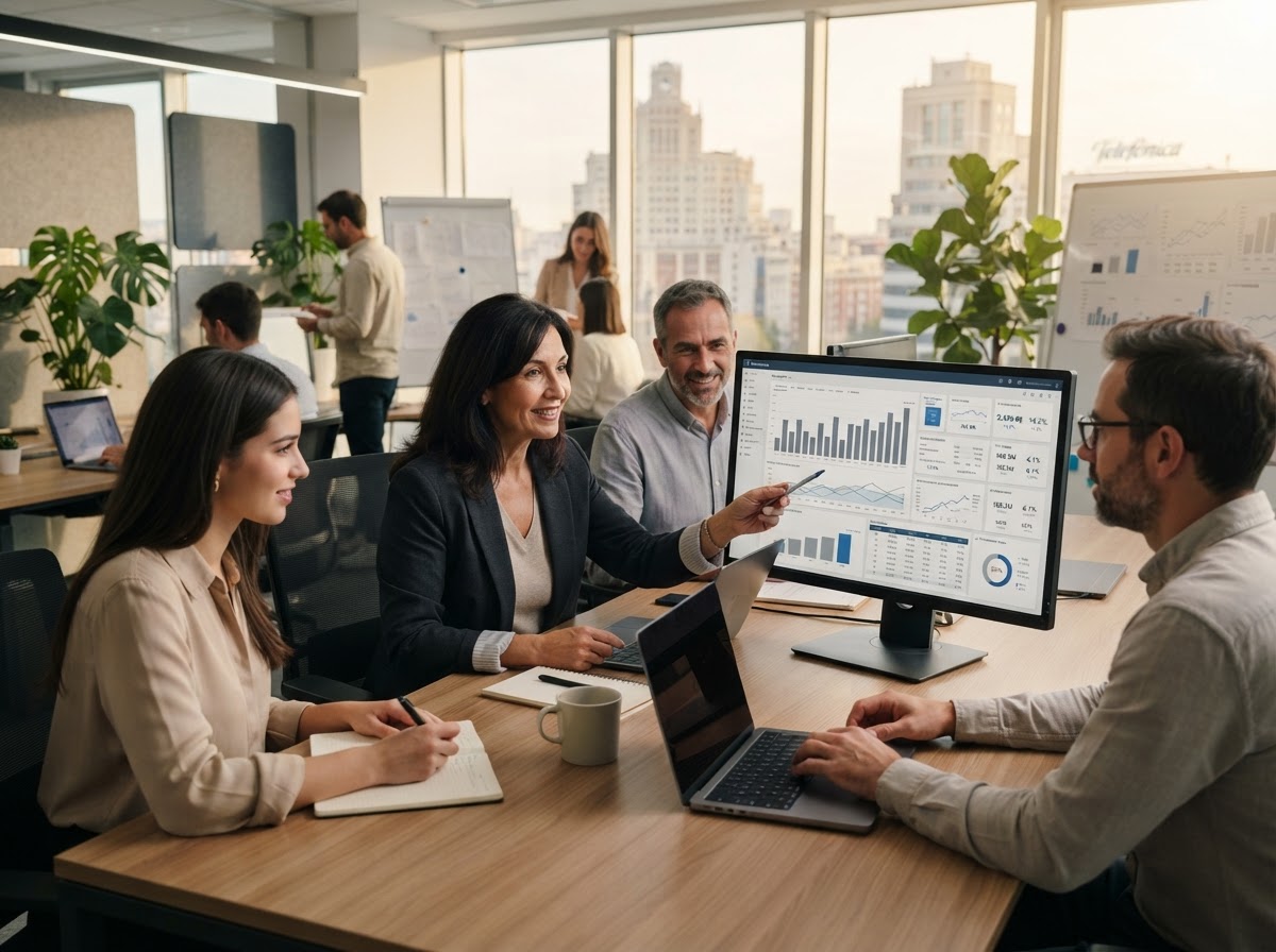 Tasavonza: equipo analizando modelos de optimización de tesorería